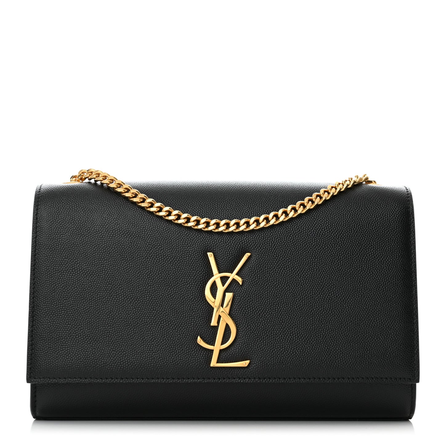 Grain De Poudre Medium Classic Monogram Kate Satchel Black