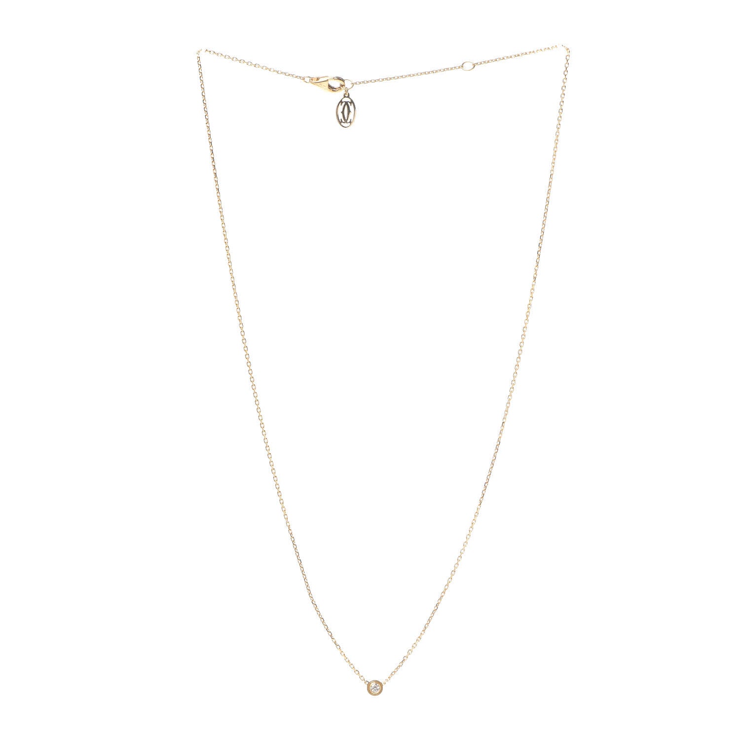 Cartier 18K Yellow Gold Diamond XS D'Amour Pendant Necklace 3 of 6