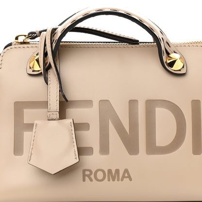 Fendi Vitello King Logo Embossed Mini By The Way Boston Bag Nuvola 8 of 12