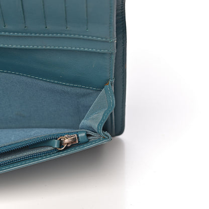 Chanel Lambskin Quilted Yen Wallet Blue 21 of 22