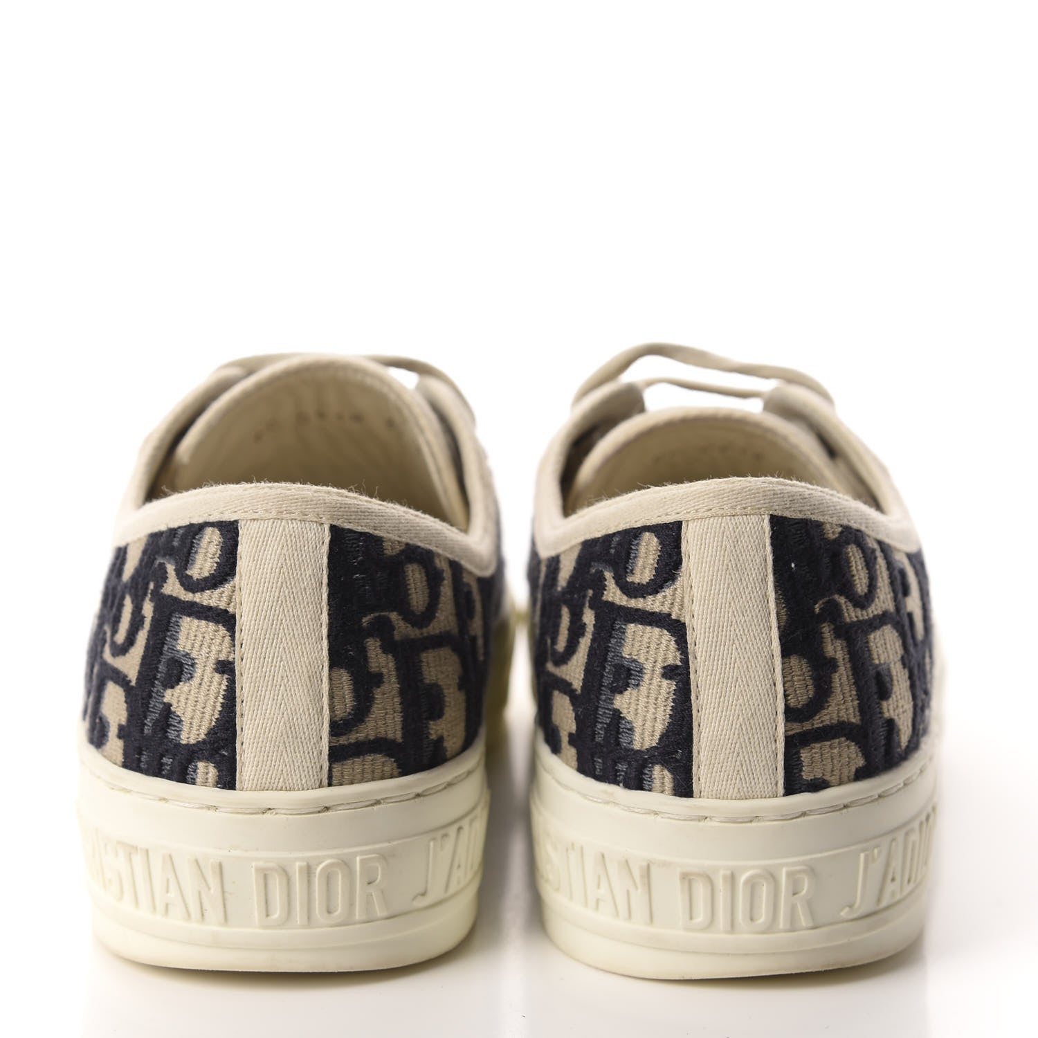 Christian Dior Canvas Oblique Walk'N'Dior Low Top Sneakers 35.5 Deep Blue 5 of 11