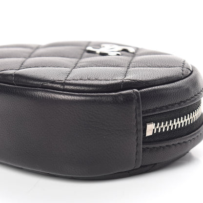 Chanel Lambskin Quilted Zip Around Classic Coin Purse Black 9 of 10
