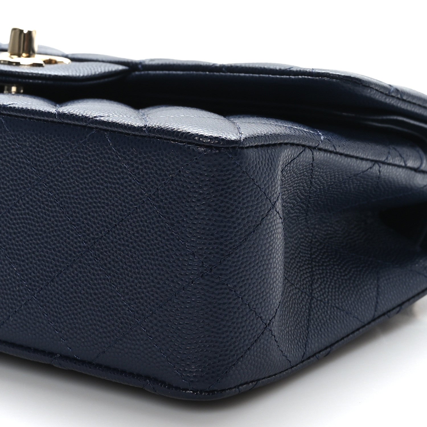 Chanel Caviar Quilted Small Double Flap Navy 9 of 9