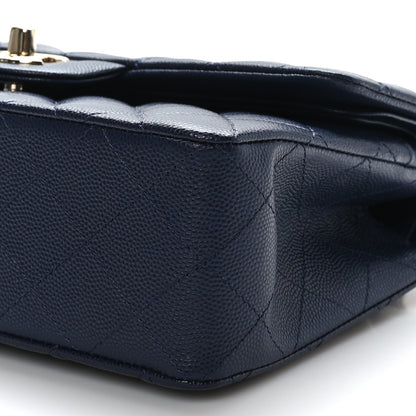 Chanel Caviar Quilted Small Double Flap Navy 9 of 9