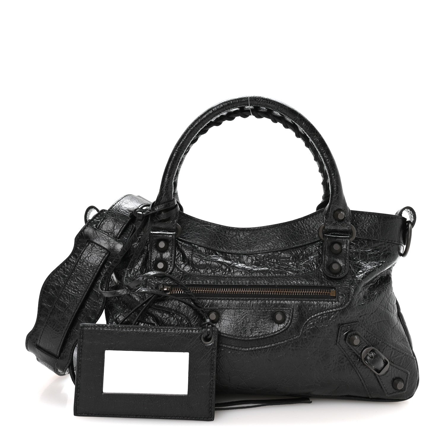Balenciaga Agneau Arena Classic Hardware Le City First Bag Black 3 of 11