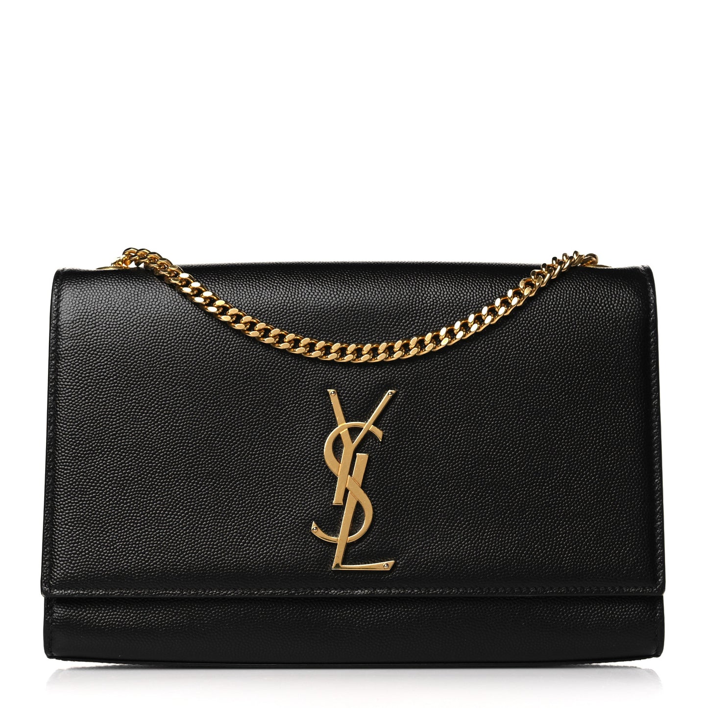 Grain De Poudre Medium Classic Monogram Kate Satchel Black