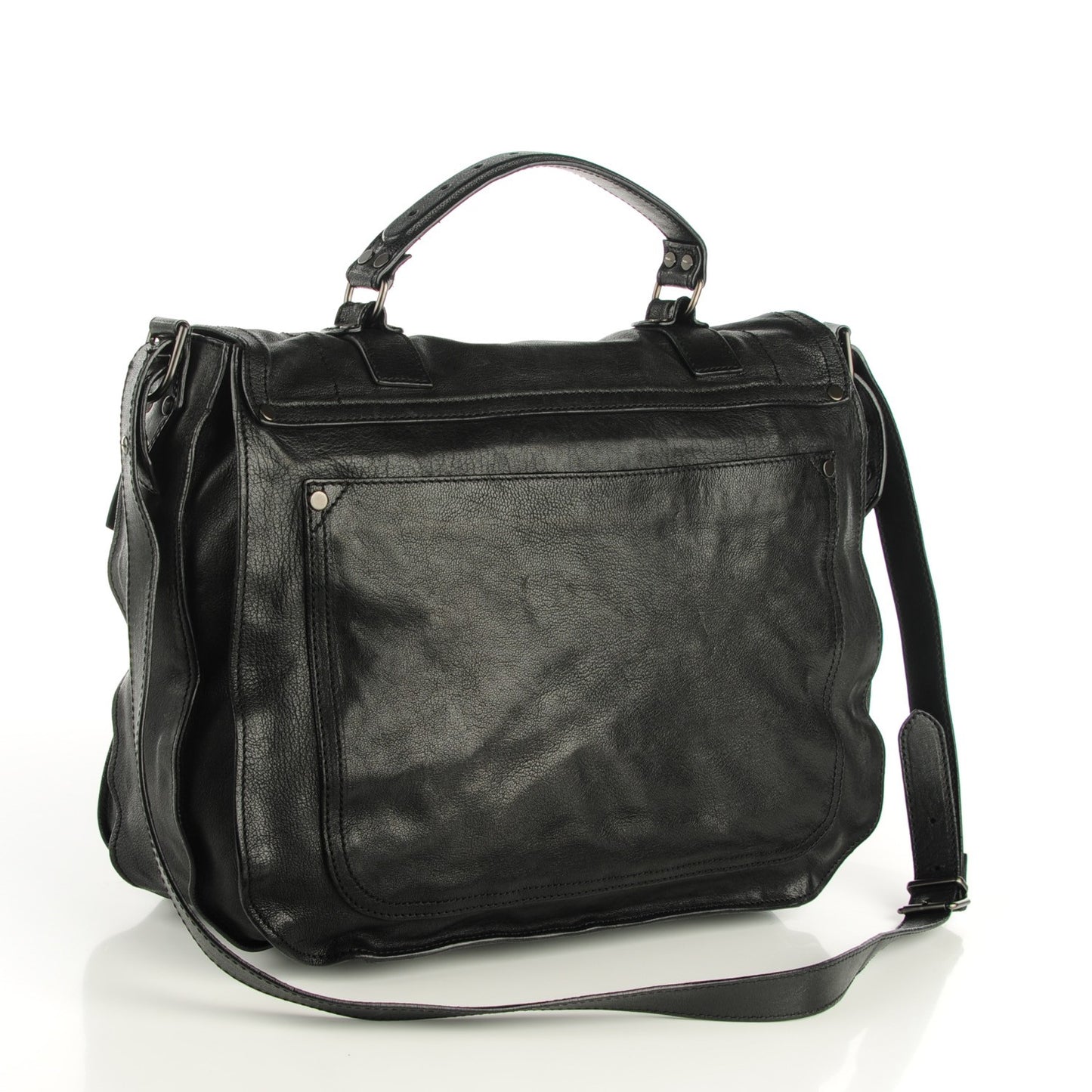 Lambskin PS1 Extra Large Satchel Black