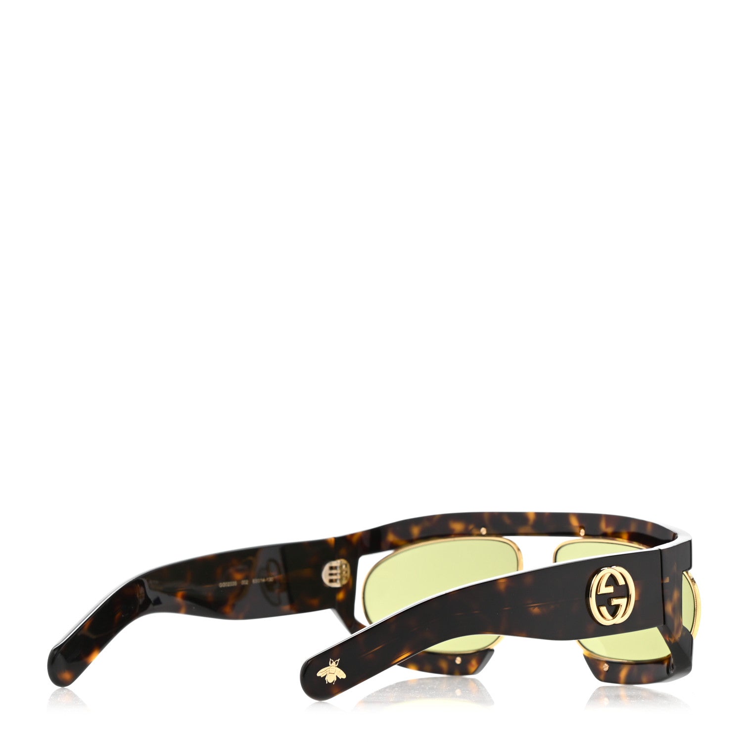 Gucci Oval Sunglasses GG0233S Tortoiseshell Gold 4 of 8