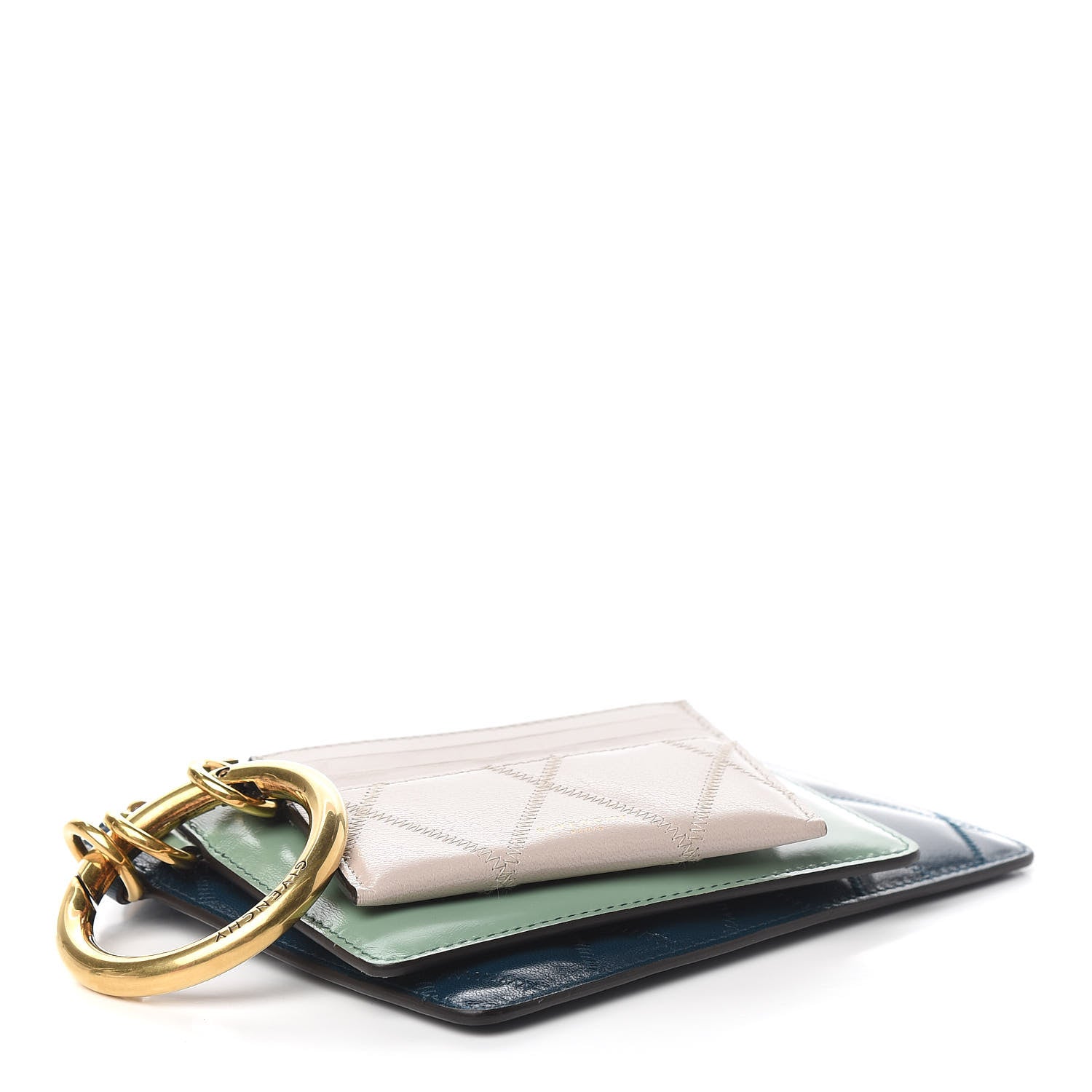Givenchy Goatskin Diamond Quilted GV3 Multi Pouch Blue 3 of 9
