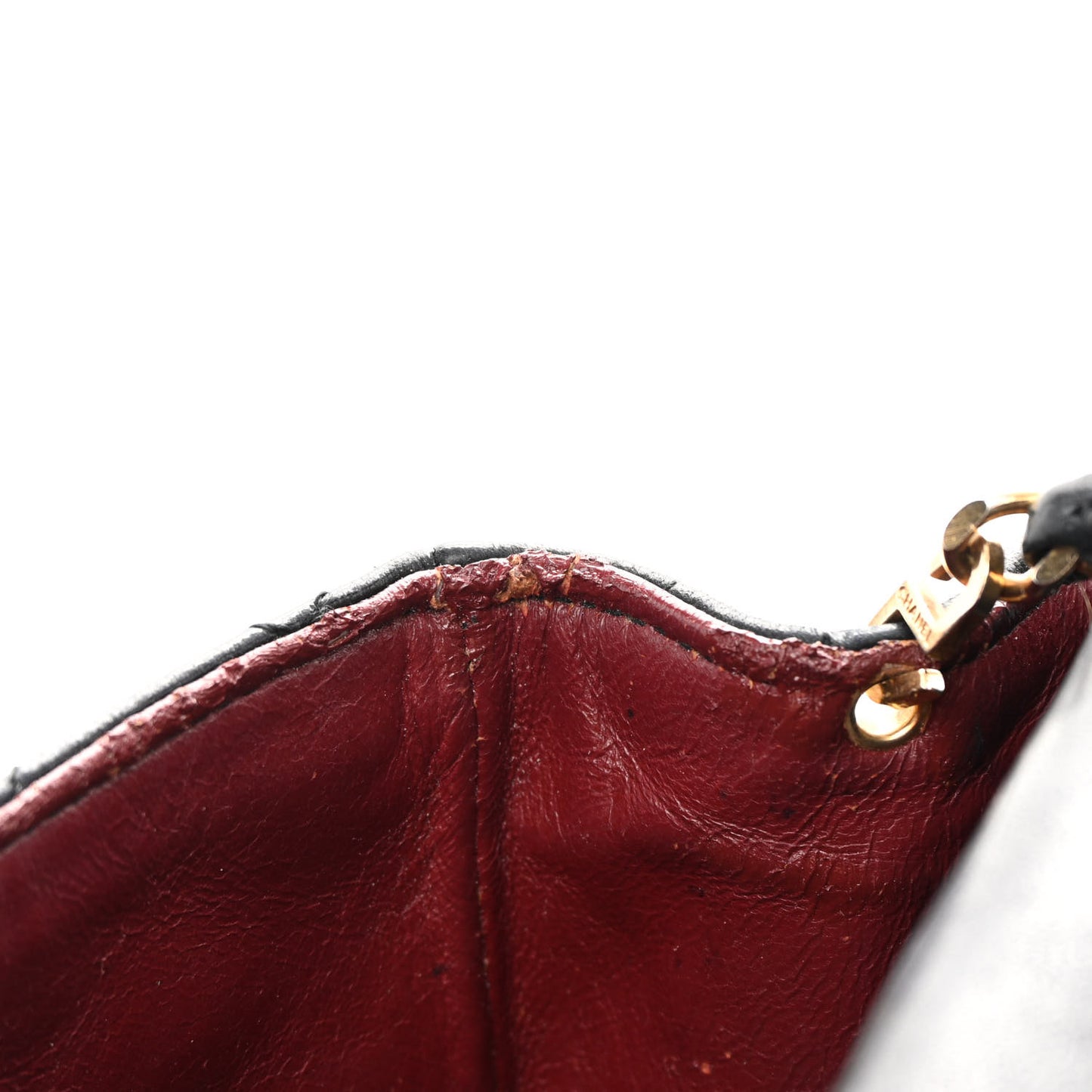 Lambskin Diamond Stitch Envelope Single Flap Black