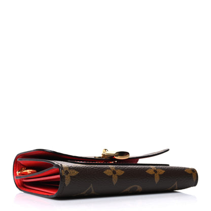 Louis Vuitton Monogram Flower Lock Compact Wallet Coquelicot 4 of 11