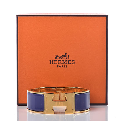 Hermes Enamel Wide Clic Clac H Bracelet PM Violet 5 of 5