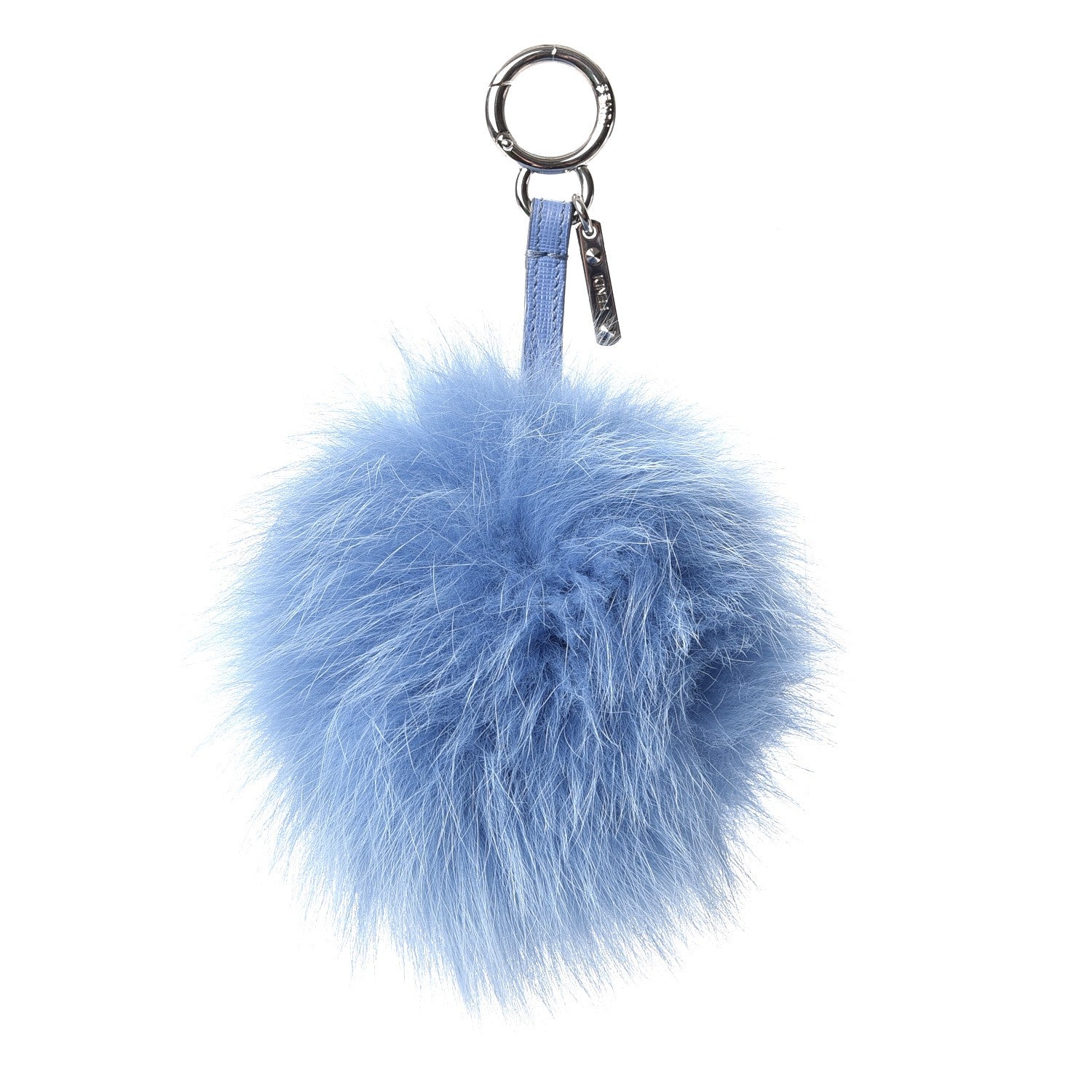 Fendi Fox Fur Vitello Elite Pom Pom Bag Charm Nebula 1 of 4