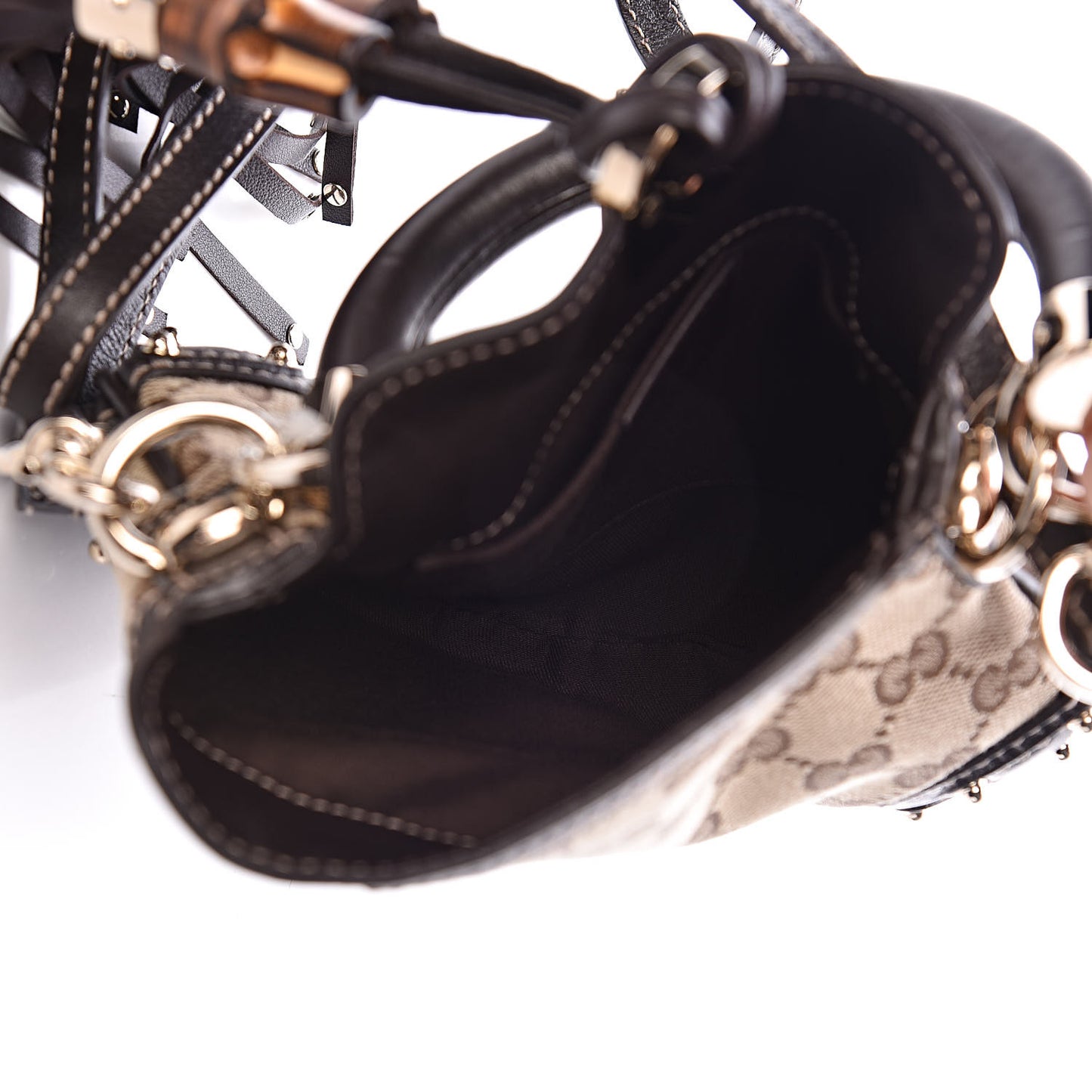 Monogram Mini Indy Top Handle Bag Dark Brown