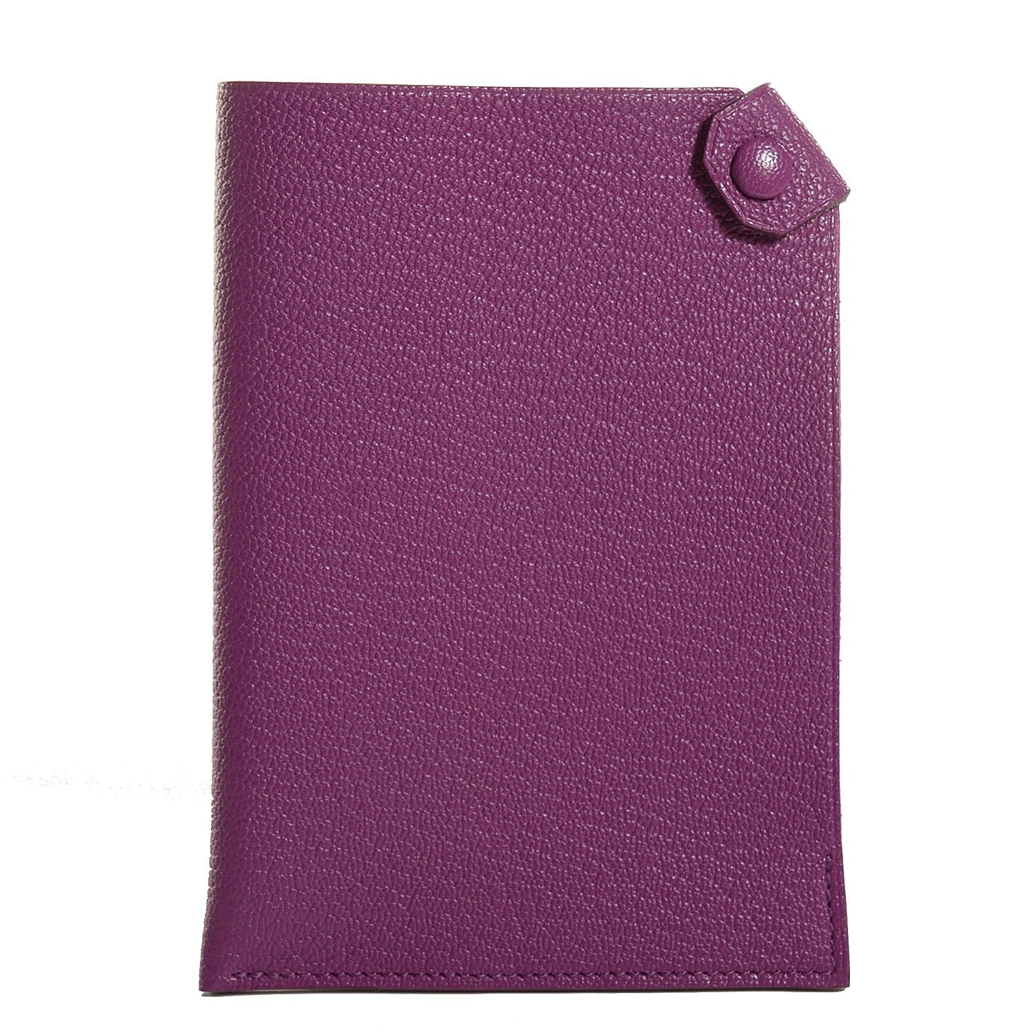 Hermes Chevre Mysore Tarmac PM Passport Holder Anemone 1 of 12