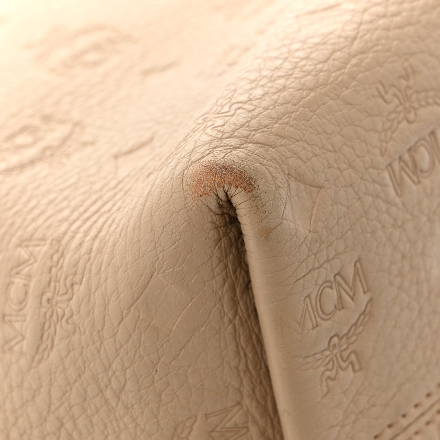 MCM Calfskin Ottomar Monogram Klara Medium Hobo Beige 11 of 15