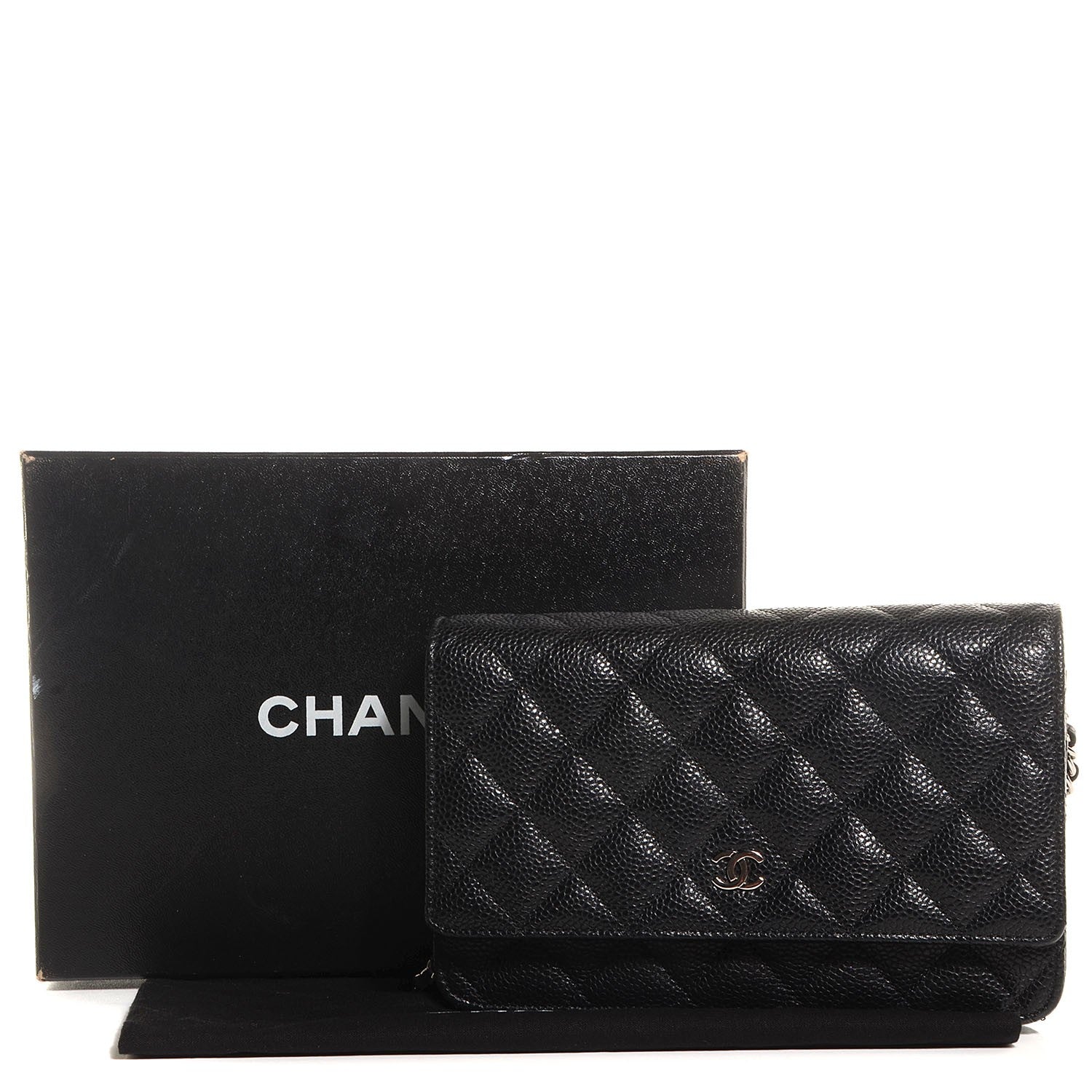 Chanel Caviar Quilted Wallet On Chain WOC Black 9 of 9