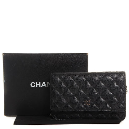 Chanel Caviar Quilted Wallet On Chain WOC Black 9 of 9