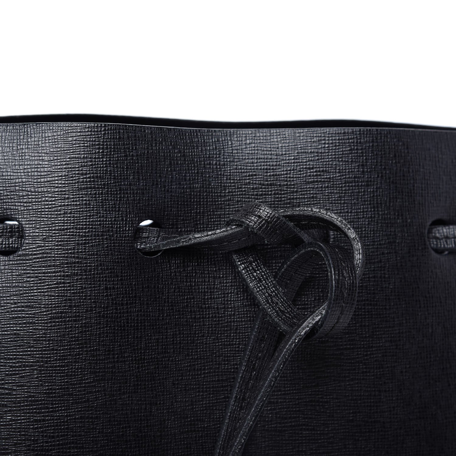 Mansur Gavriel Saffiano Mini Bucket Bag Black 10 of 10