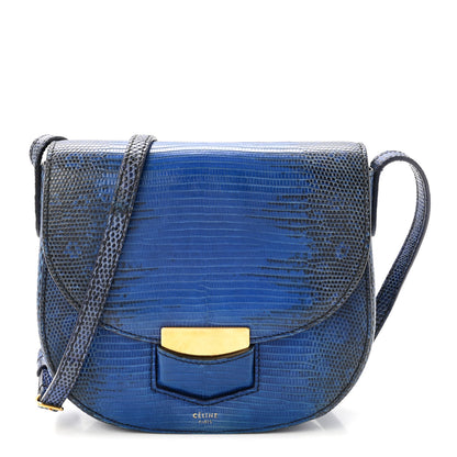 Celine Lizard Small Trotteur Blue 1 of 9