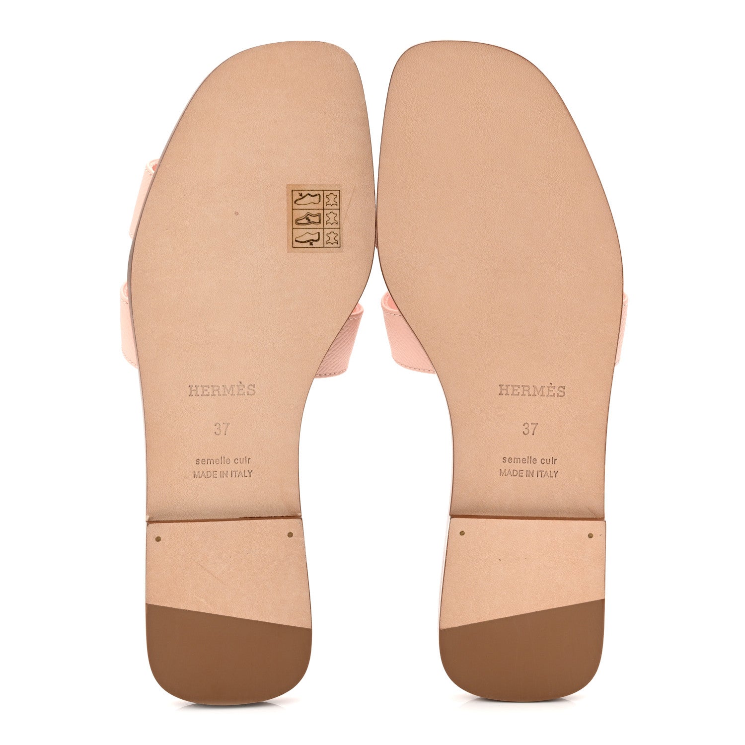 Hermes Epsom Oran Sandals 37 Rose Pale 6 of 10