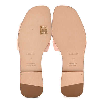 Hermes Epsom Oran Sandals 37 Rose Pale 6 of 10