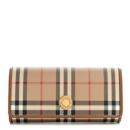 Burberry Halton Vintage Check Continental Wallet Archive Beige 1 of 9