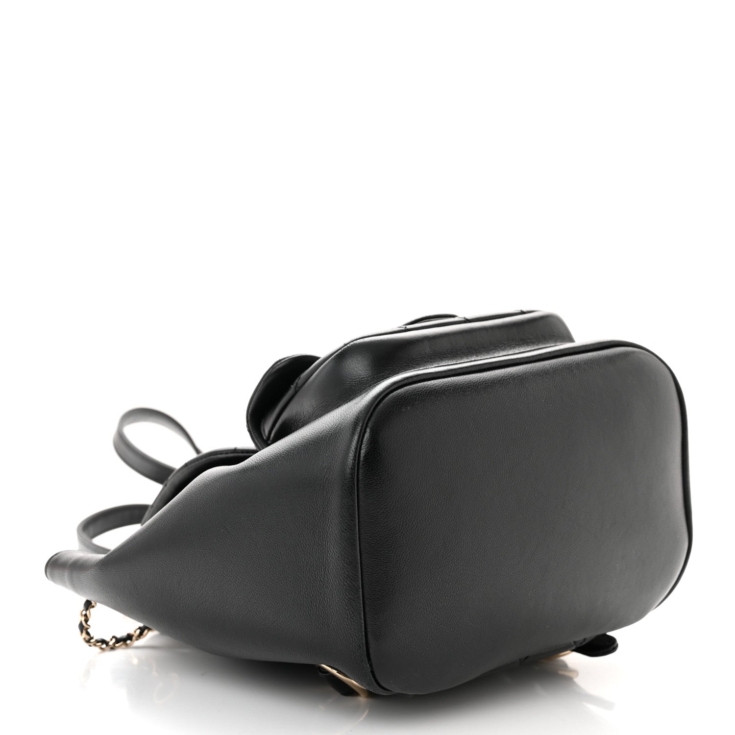 Chanel Lambskin Quilted Small Duma Drawstring Backpack Black 4 of 10