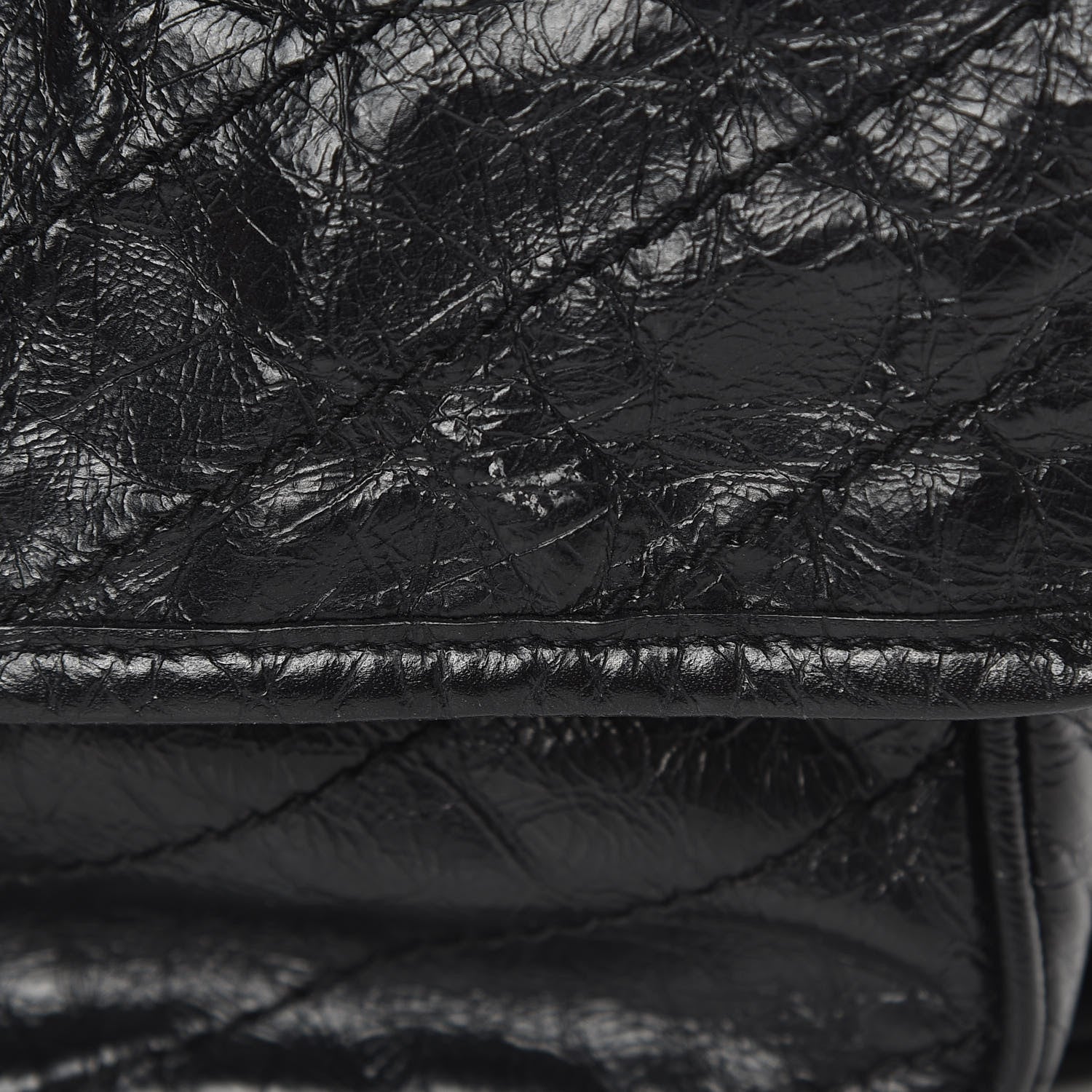Saint Laurent Crinkled Calfskin Matelasse Monogram Medium Niki Chain Satchel Black 10 of 12