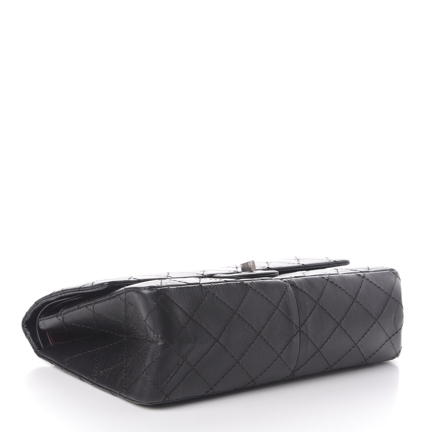 Aged Calfskin Quilted 2.55 Reissue 226 Flap Black