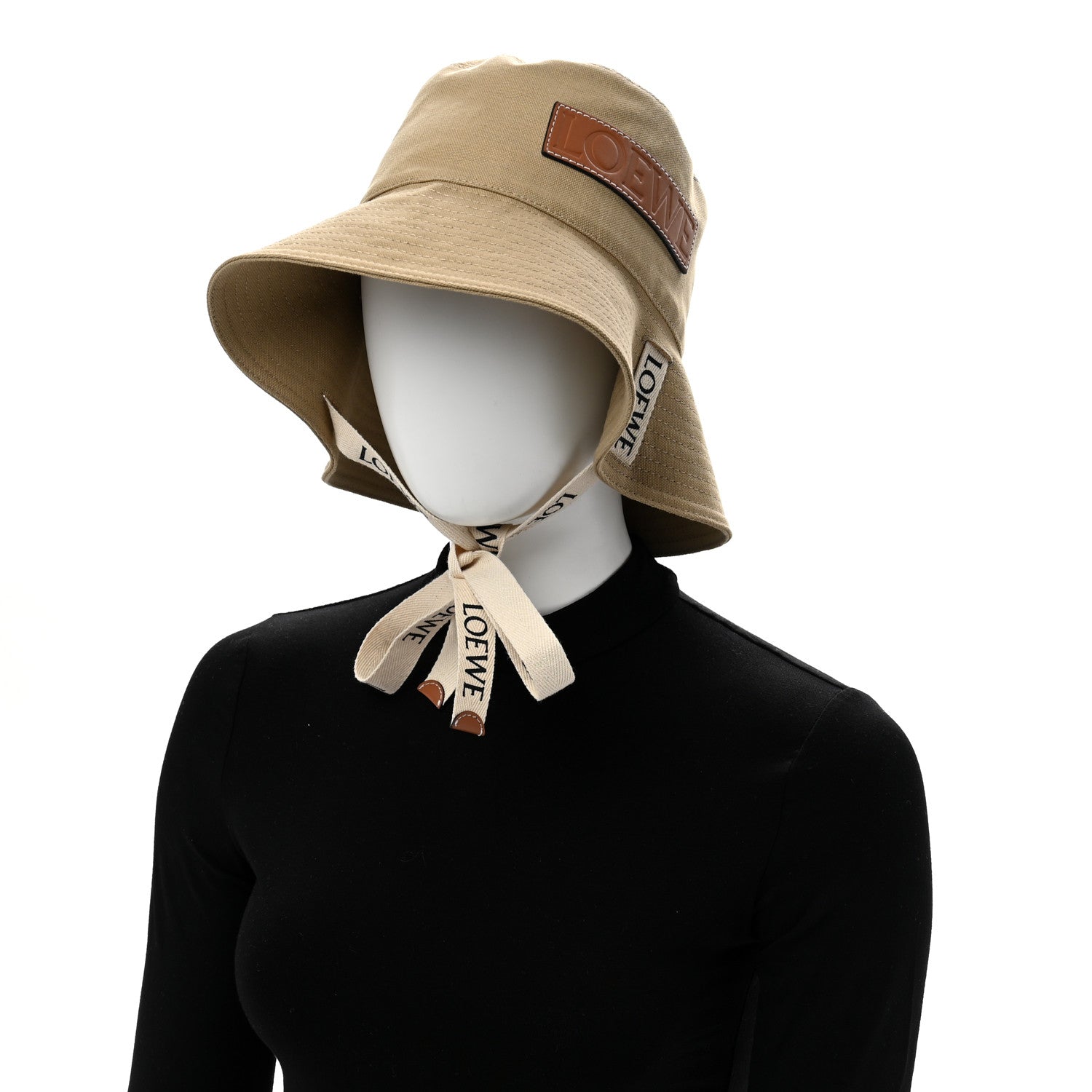 Loewe Canvas Fisherman Bucket Hat 57 Sand 1731755 – FASHIONPHILE