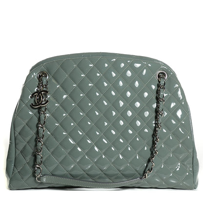 Chanel Patent Quilted Large Just Mademoiselle Light Khaki 1 of 7