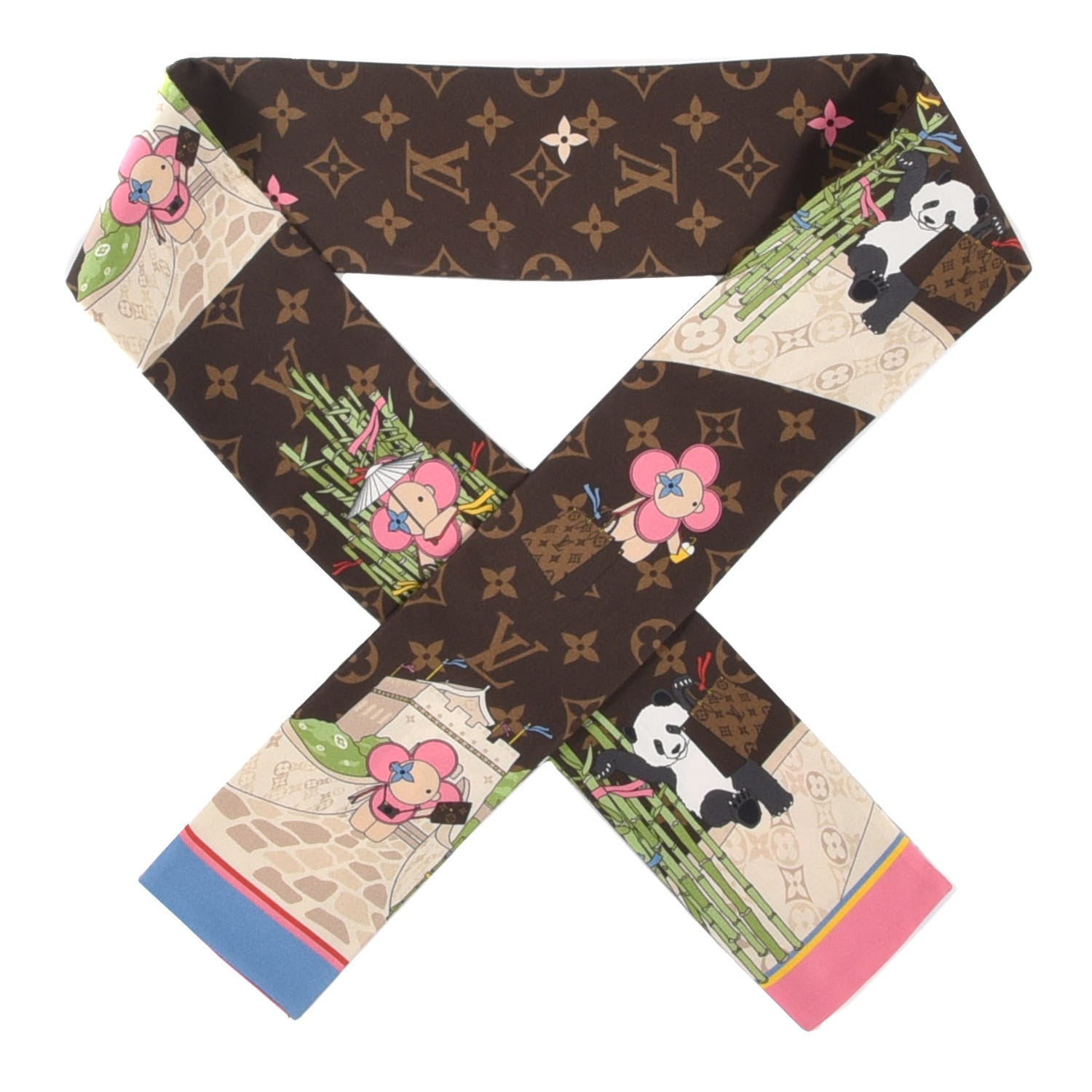Louis Vuitton Silk Monogram 2021 Christmas Animation China Bandeau 1 of 3