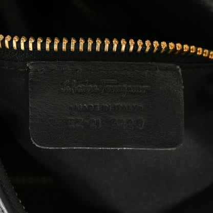 Salvatore Ferragamo Calfskin Trifolio Shopping Tote Black 7 of 10