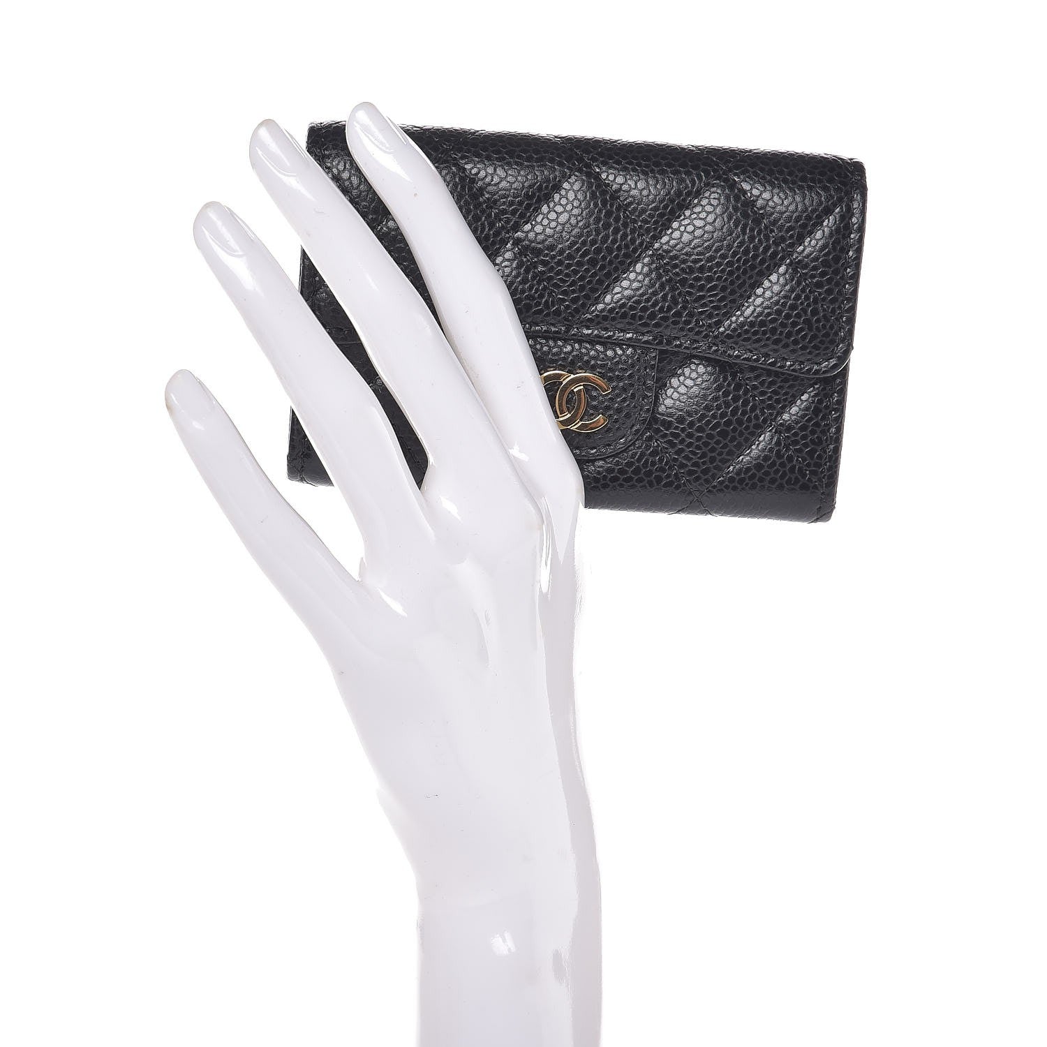 Chanel Caviar Quilted Flap Card Holder Black 2 of 9