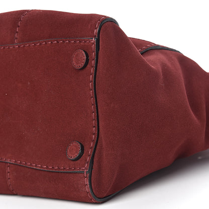 Prada Suede Scamosciato Stitched Small Twin Pocket Tote Porpora 10 of 12
