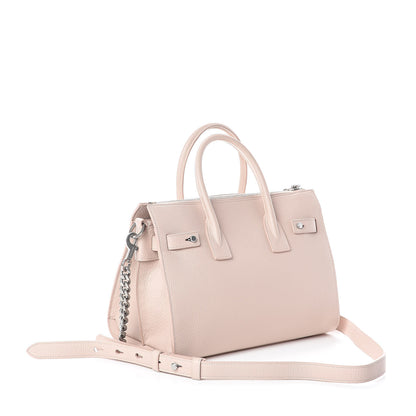 Saint Laurent Grained Calfskin Baby Sac De Jour Souple Rose 3 of 9