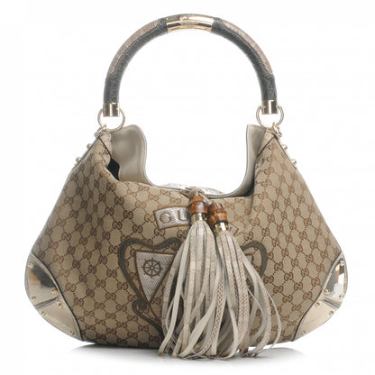 Gucci Monogram Large Crest Patchwork Embroidered Indy 1 of 8