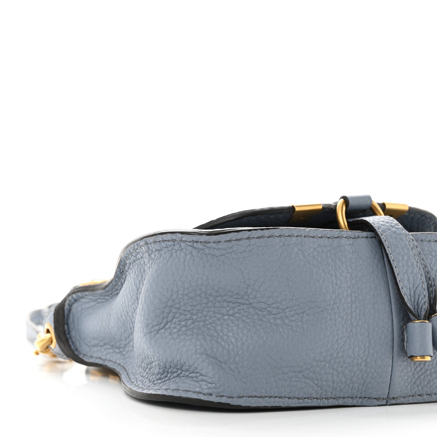 Calfskin Mini Marcie Satchel Washed Blue