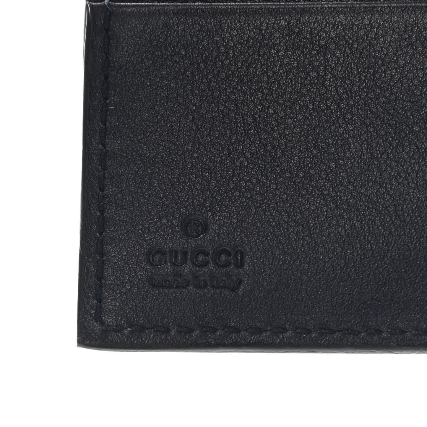 Microguccissima Mens Bi-Fold Wallet Navy