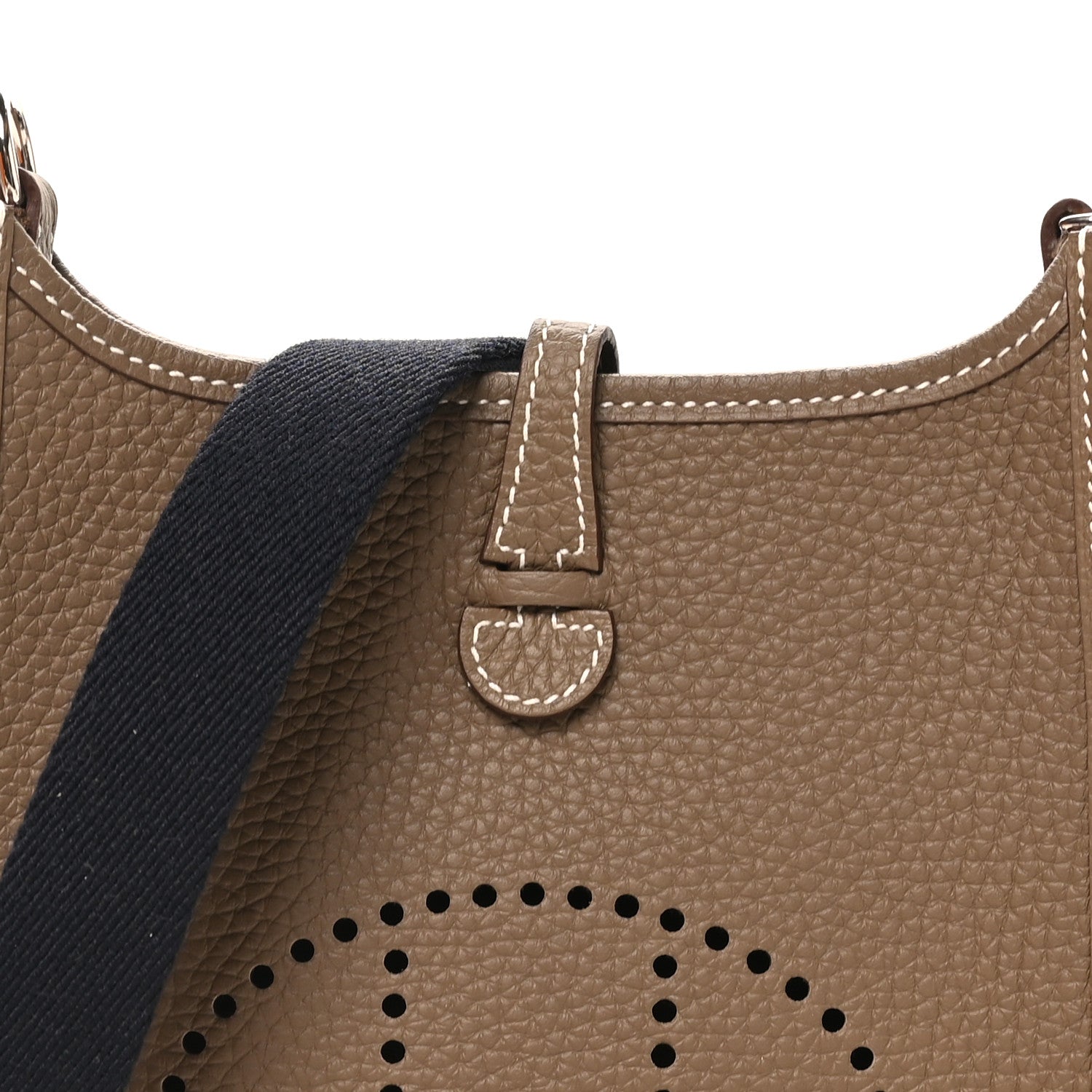 Hermes Taurillon Clemence Amazone Evelyne TPM Etoupe Bleu Indigo 8 of 11