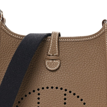 Hermes Taurillon Clemence Amazone Evelyne TPM Etoupe Bleu Indigo 8 of 11