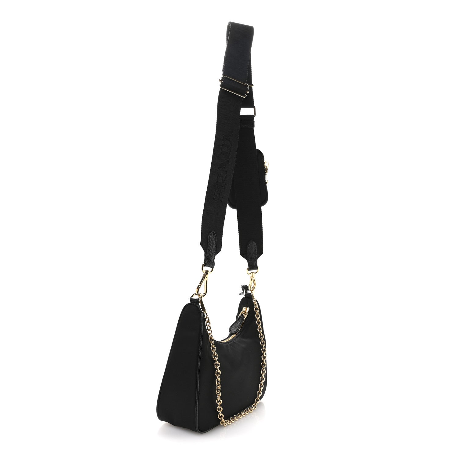 Prada Nylon Re-Edition 2005 Shoulder Bag Black 3 of 12