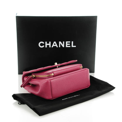 Chanel Caviar Quilted Small Business Affinity Flap Dark Pink 4 of 8