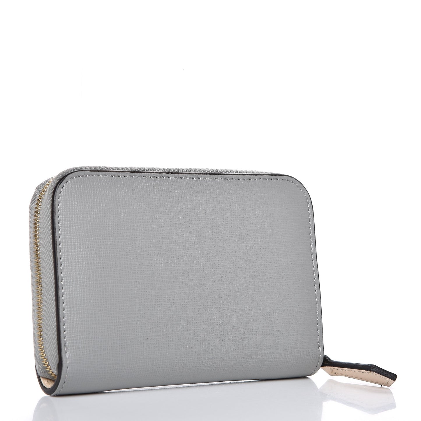 Vitello Elite Monster Eyes Studded Mini Zip Around Wallet Ghiaccio Black Multicolor