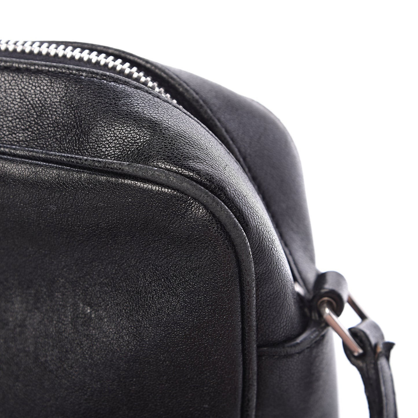 Lambskin Monogram Small Lou Camera Bag Black