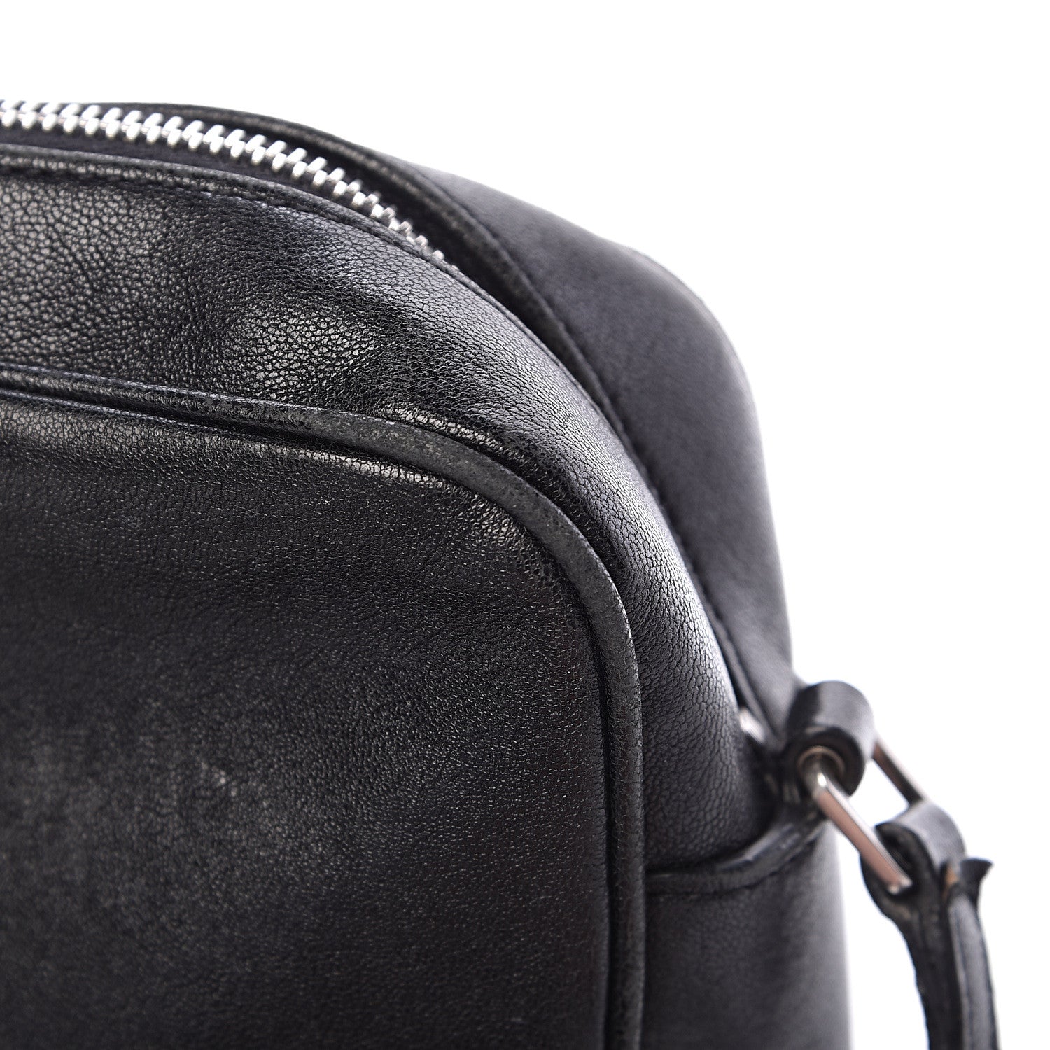 Saint Laurent Lambskin Monogram Small Lou Camera Bag Black 16 of 17