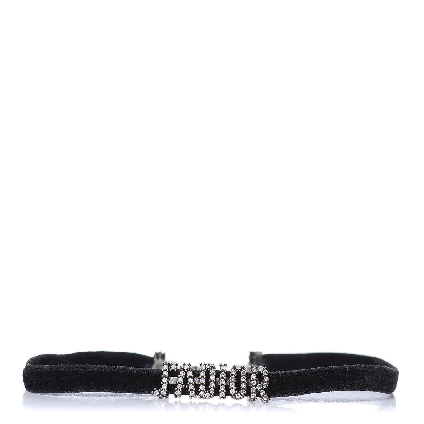 Velvet Crystal J’Adior Choker Necklace Black