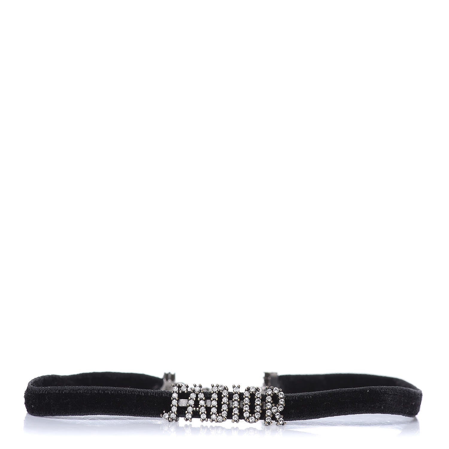 Christian Dior Velvet Crystal J’Adior Choker Necklace Black 1 of 3