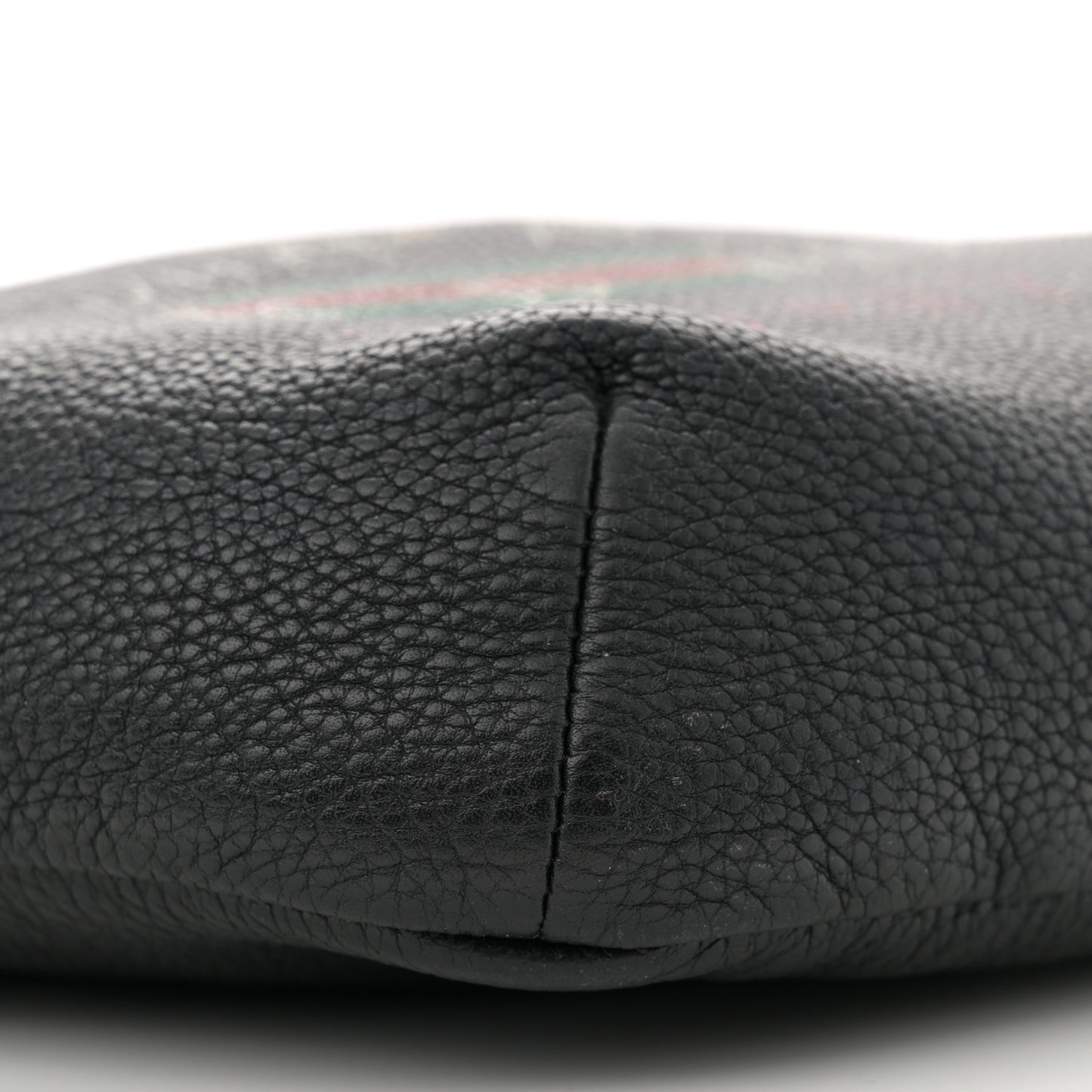 Grained Calfskin Coco Capitan Logo Belt Bag Black